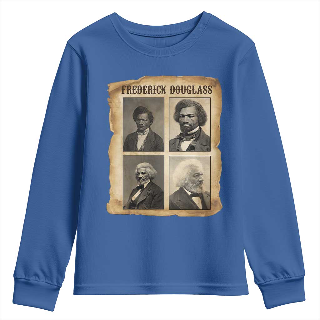 The Life Of Frederick Douglass Youth Sweatshirt Historical Black History - African Pride