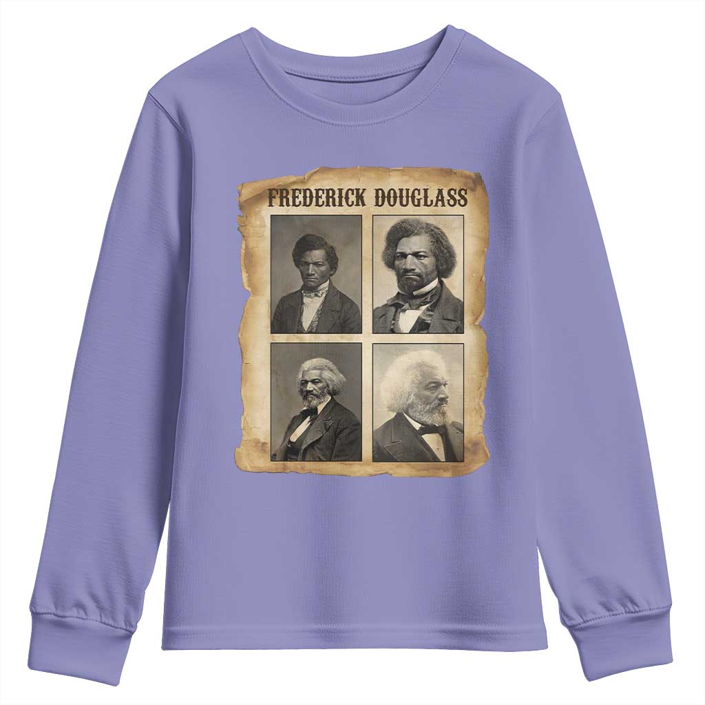 The Life Of Frederick Douglass Youth Sweatshirt Historical Black History - African Pride