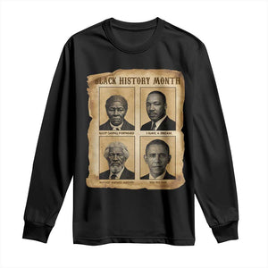 Vintage Black History Heroes Long Sleeve Shirt Strong Black Pride - African Pride