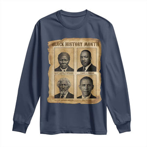 Vintage Black History Heroes Long Sleeve Shirt Strong Black Pride - African Pride
