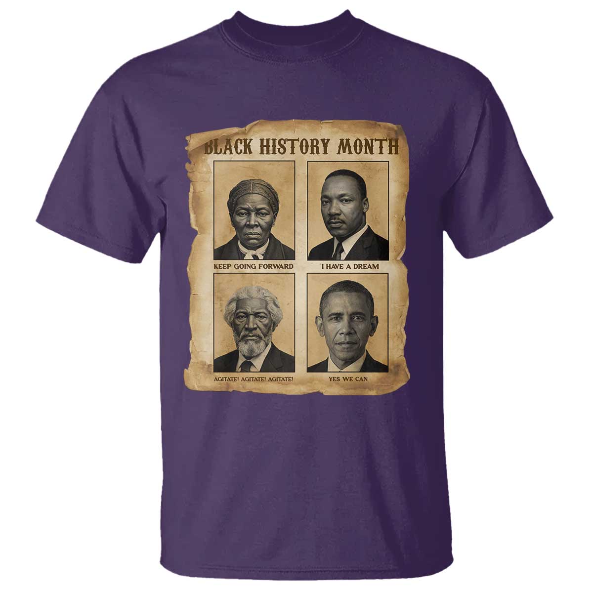 Vintage Black History Heroes T Shirt Strong Black Pride - African Pride