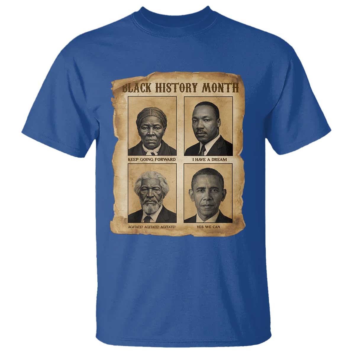 Vintage Black History Heroes T Shirt Strong Black Pride - African Pride