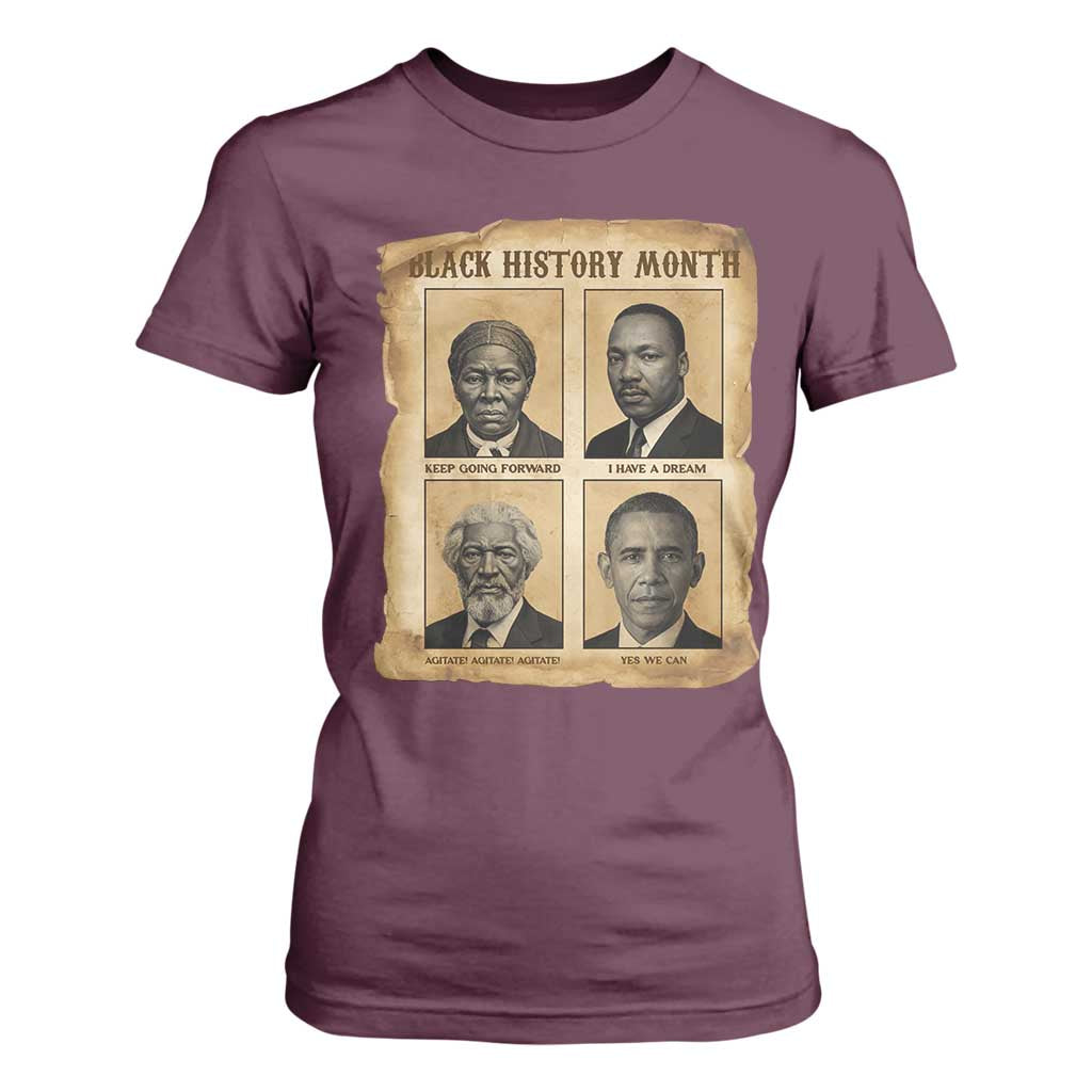 Vintage Black History Heroes T Shirt For Women Strong Black Pride - African Pride