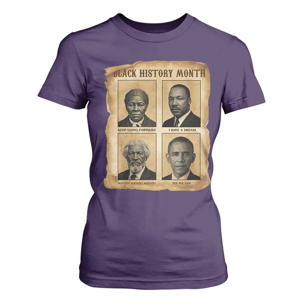 Vintage Black History Heroes T Shirt For Women Strong Black Pride - African Pride