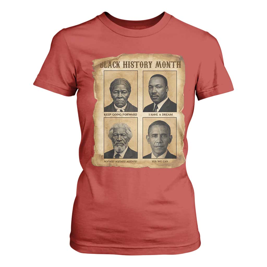 Vintage Black History Heroes T Shirt For Women Strong Black Pride - African Pride
