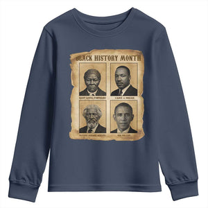 Vintage Black History Heroes Youth Sweatshirt Strong Black Pride - African Pride