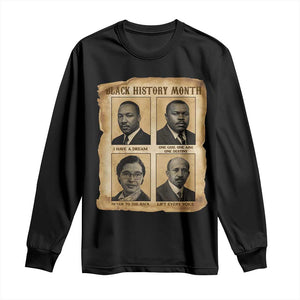 Vintage African American Heroes Long Sleeve Shirt Black Pride Inspiration - African Pride