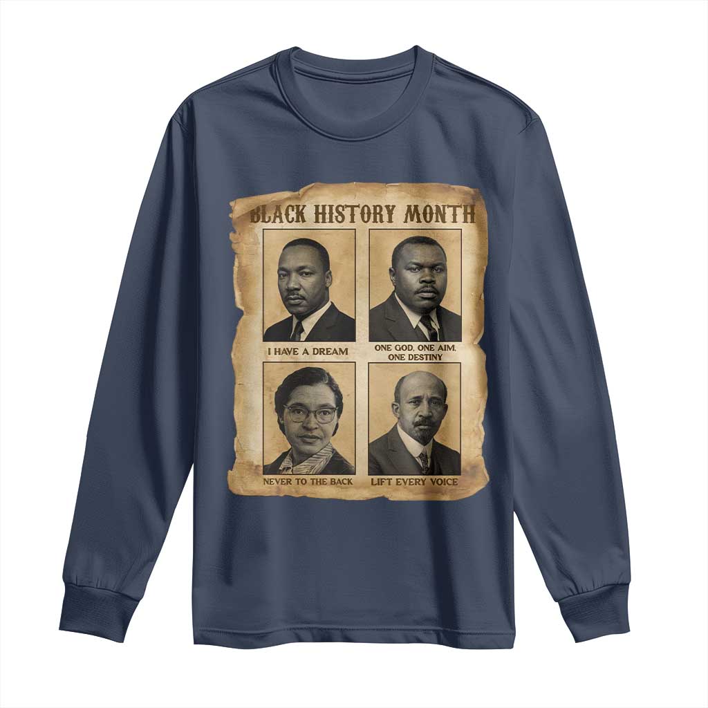 Vintage African American Heroes Long Sleeve Shirt Black Pride Inspiration - African Pride
