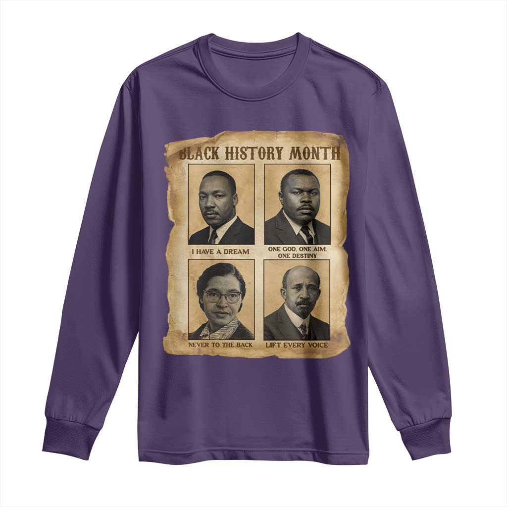 Vintage African American Heroes Long Sleeve Shirt Black Pride Inspiration - African Pride