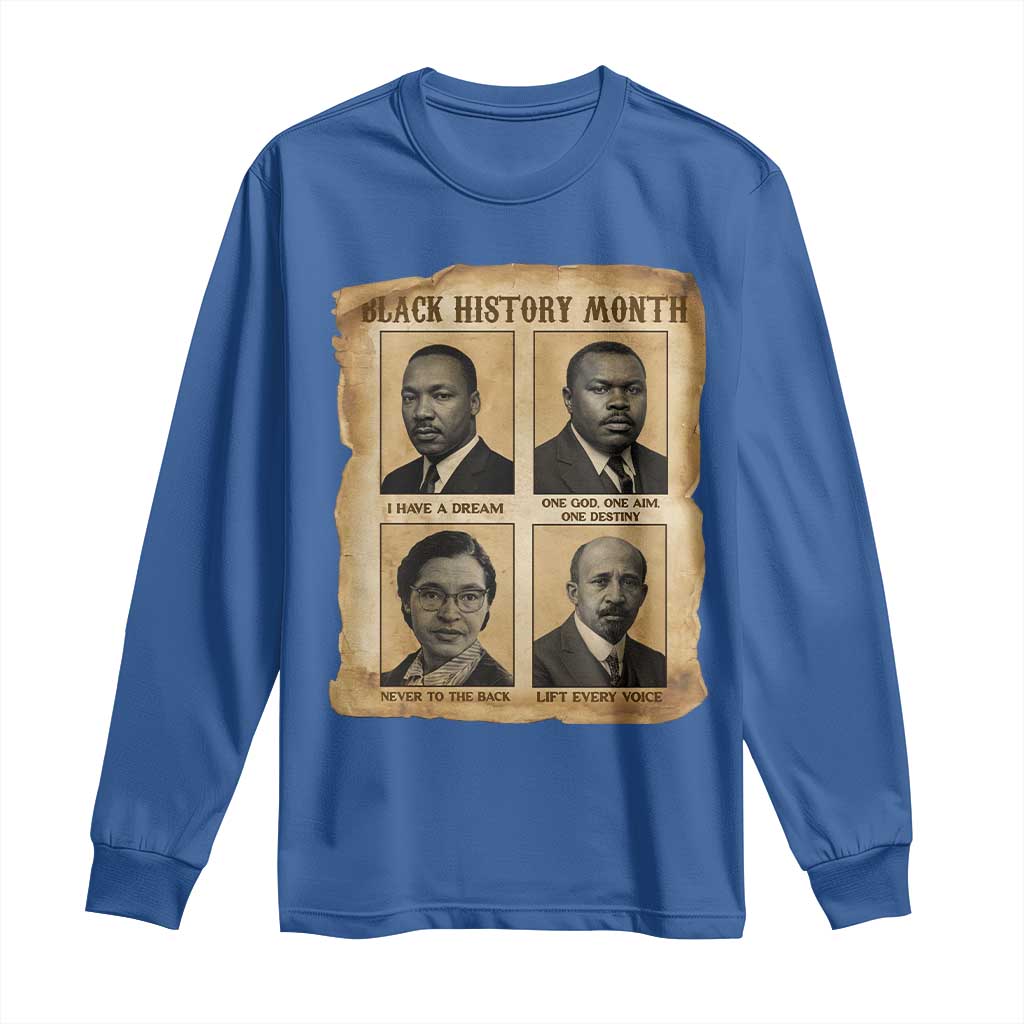 Vintage African American Heroes Long Sleeve Shirt Black Pride Inspiration - African Pride