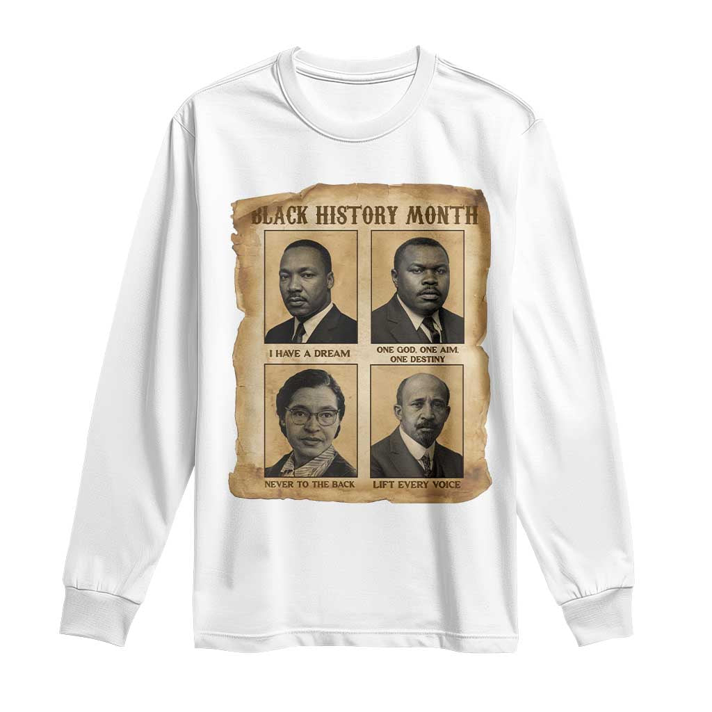 Vintage African American Heroes Long Sleeve Shirt Black Pride Inspiration - African Pride