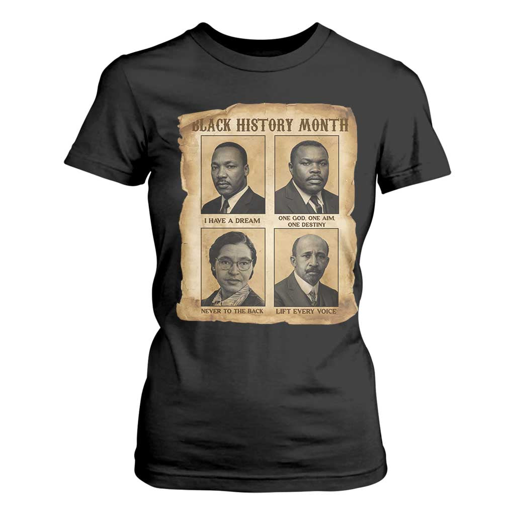Vintage African American Heroes T Shirt For Women Black Pride Inspiration - African Pride