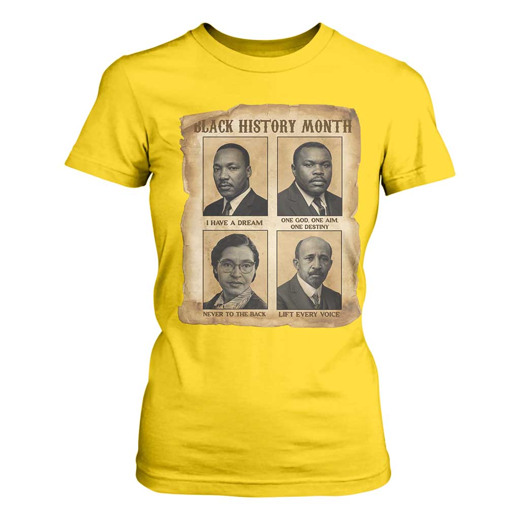 Vintage African American Heroes T Shirt For Women Black Pride Inspiration - African Pride