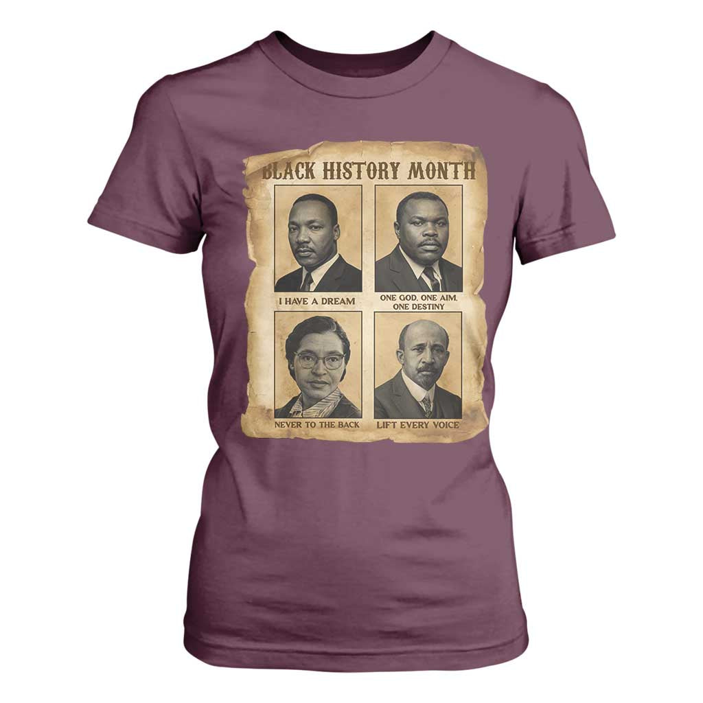 Vintage African American Heroes T Shirt For Women Black Pride Inspiration - African Pride
