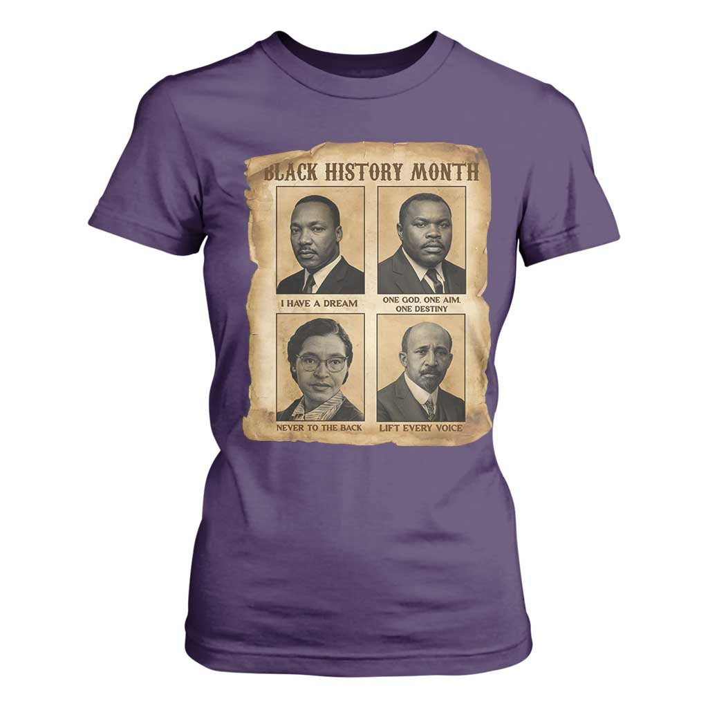 Vintage African American Heroes T Shirt For Women Black Pride Inspiration - African Pride