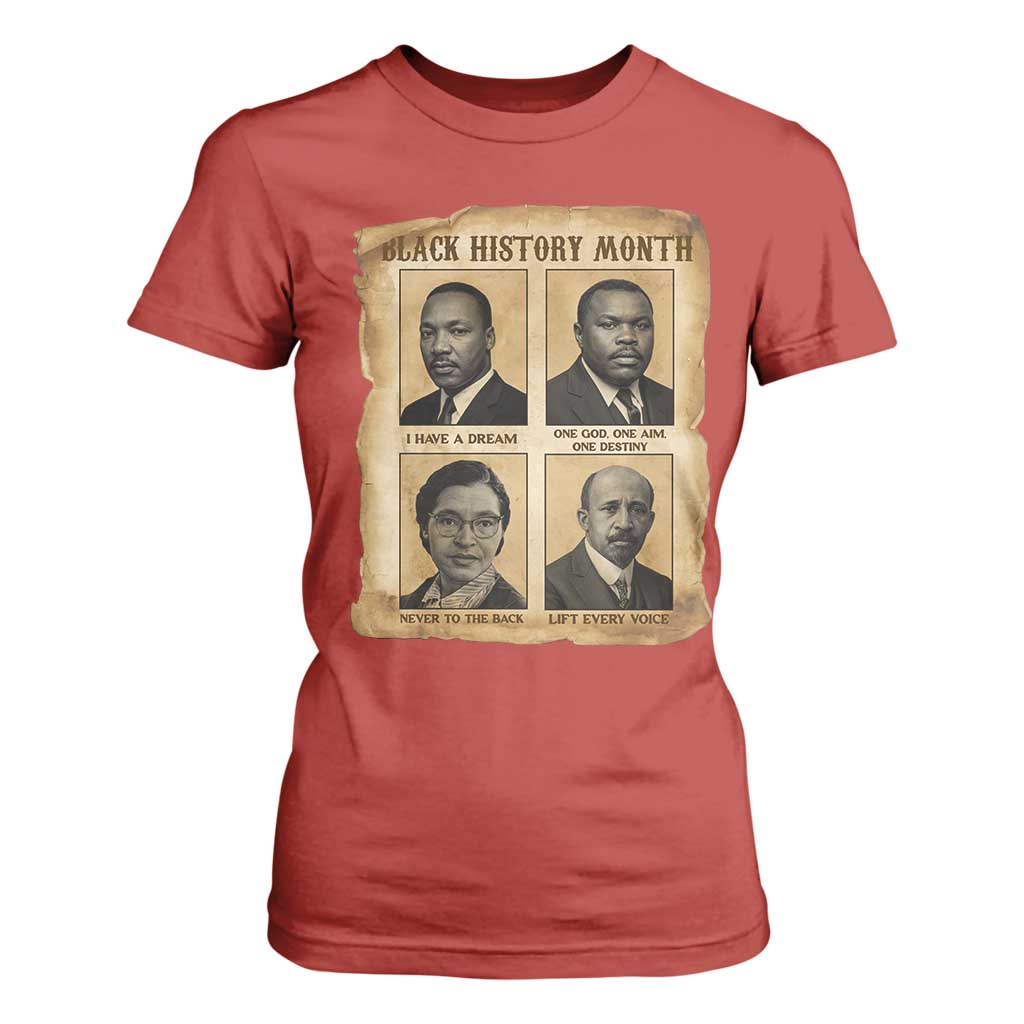 Vintage African American Heroes T Shirt For Women Black Pride Inspiration - African Pride