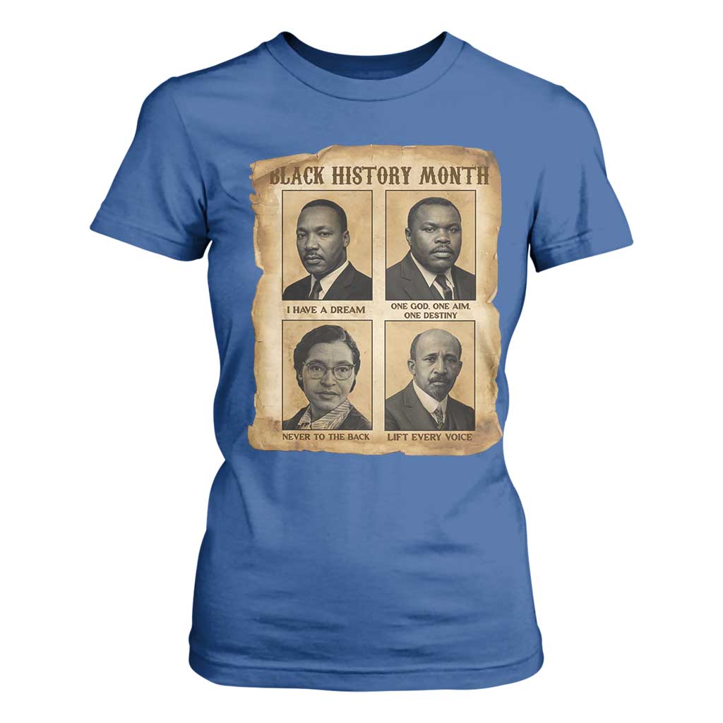 Vintage African American Heroes T Shirt For Women Black Pride Inspiration - African Pride