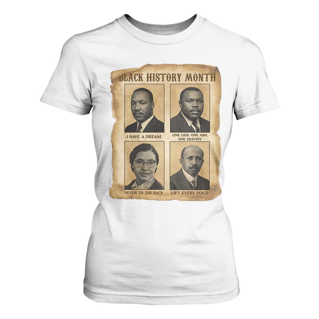 Vintage African American Heroes T Shirt For Women Black Pride Inspiration - African Pride