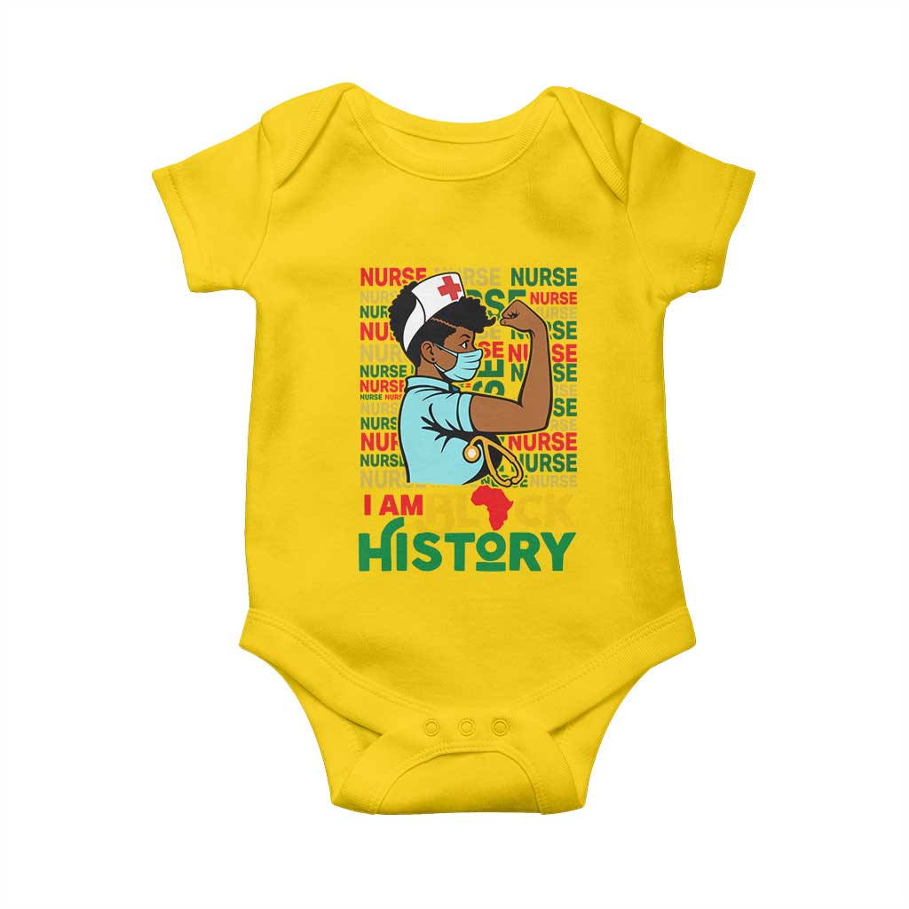 African American Nurse Baby Onesie I Am Black History Afro Strong Feminism - African Pride