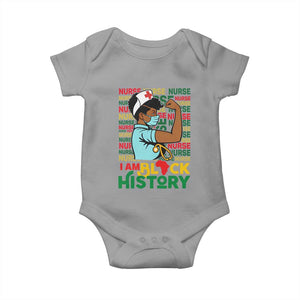 African American Nurse Baby Onesie I Am Black History Afro Strong Feminism - African Pride