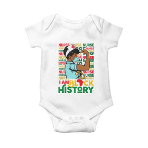 African American Nurse Baby Onesie I Am Black History Afro Strong Feminism - African Pride