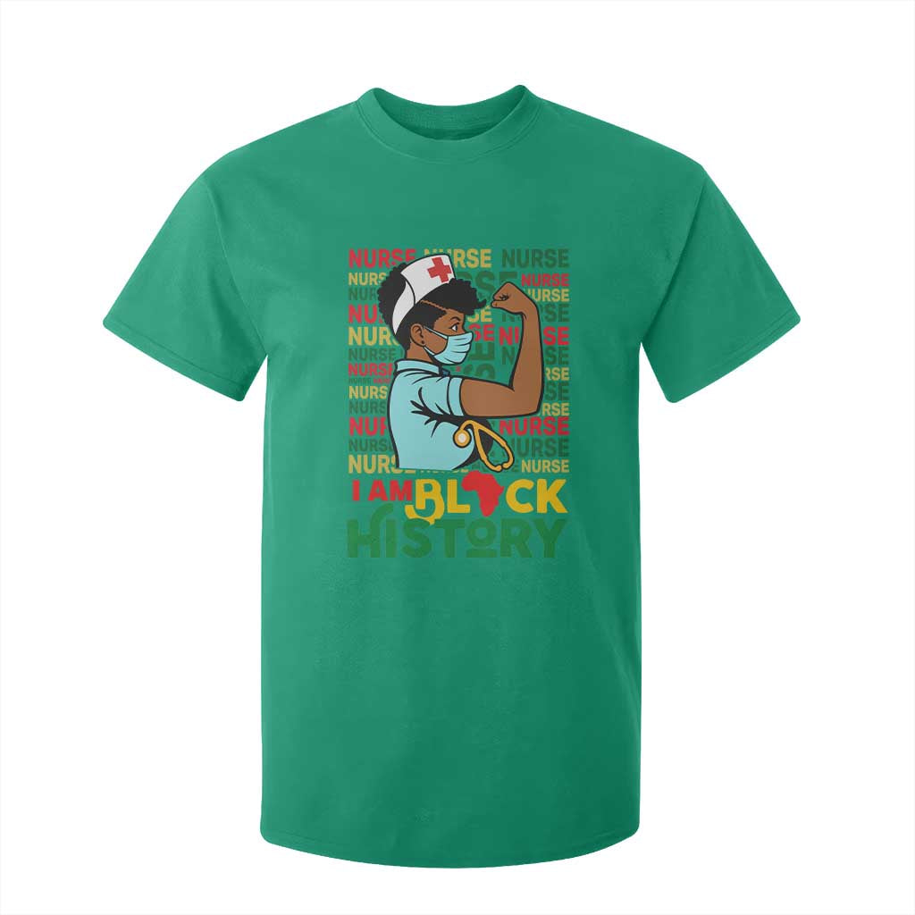 African American Nurse T Shirt For Kid I Am Black History Afro Strong Feminism - African Pride