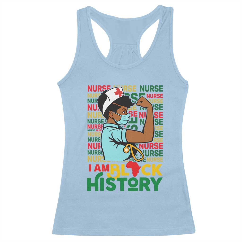 African American Nurse Racerback Tank Top I Am Black History Afro Strong Feminism - African Pride