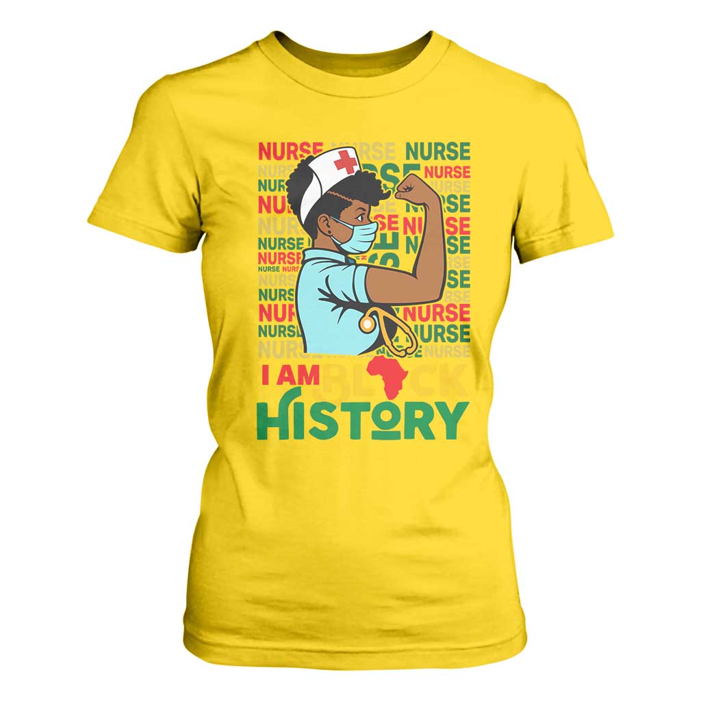 African American Nurse T Shirt For Women I Am Black History Afro Strong Feminism - African Pride