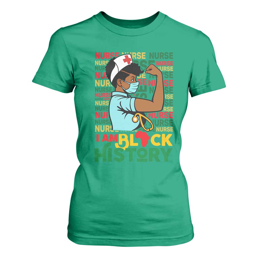 African American Nurse T Shirt For Women I Am Black History Afro Strong Feminism - African Pride