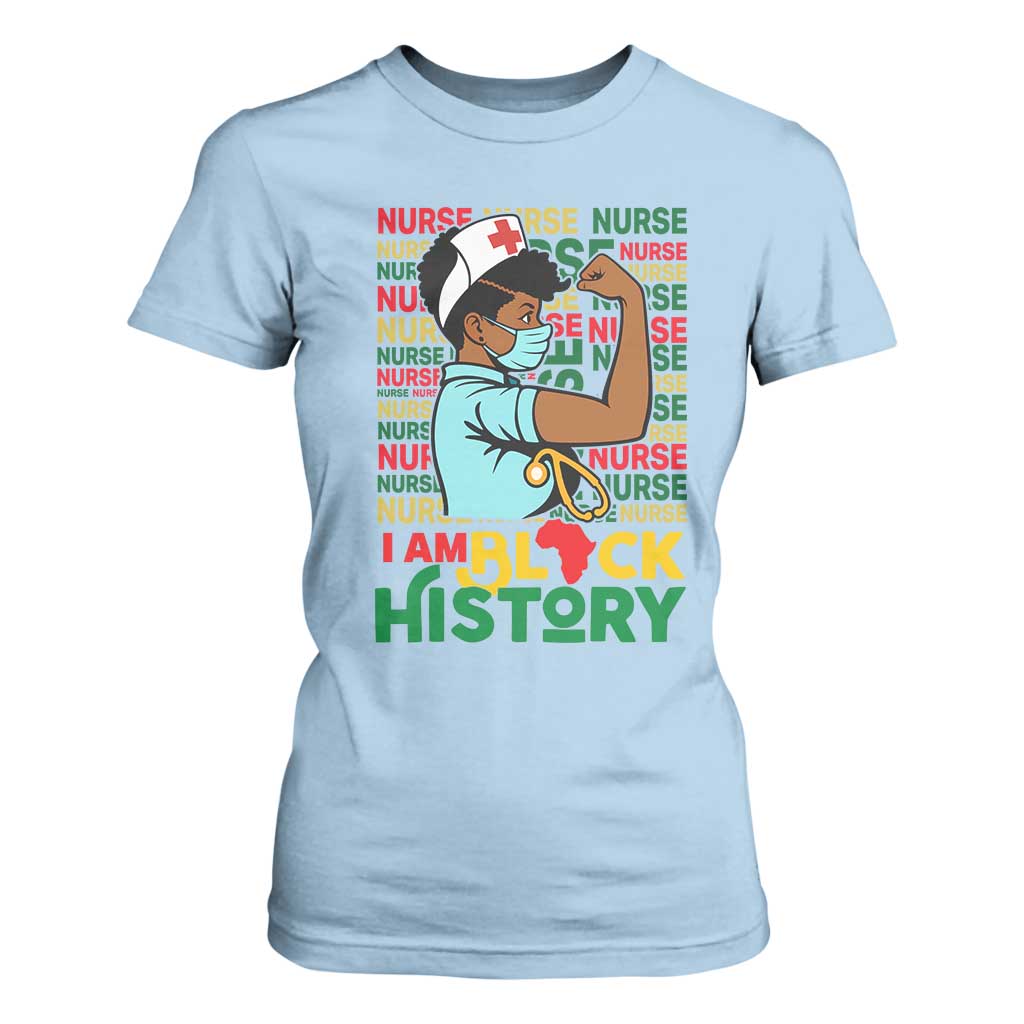 African American Nurse T Shirt For Women I Am Black History Afro Strong Feminism - African Pride