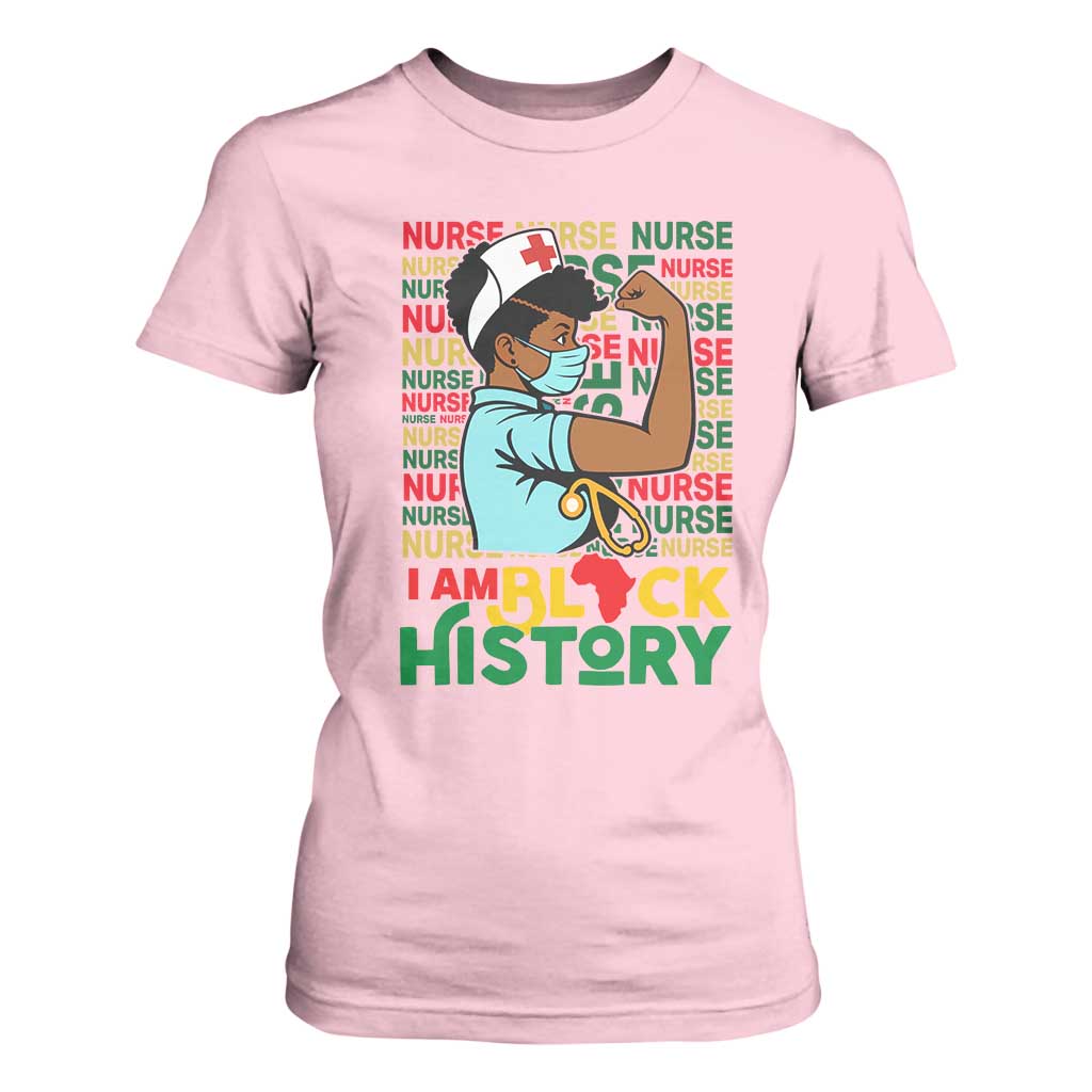 African American Nurse T Shirt For Women I Am Black History Afro Strong Feminism - African Pride