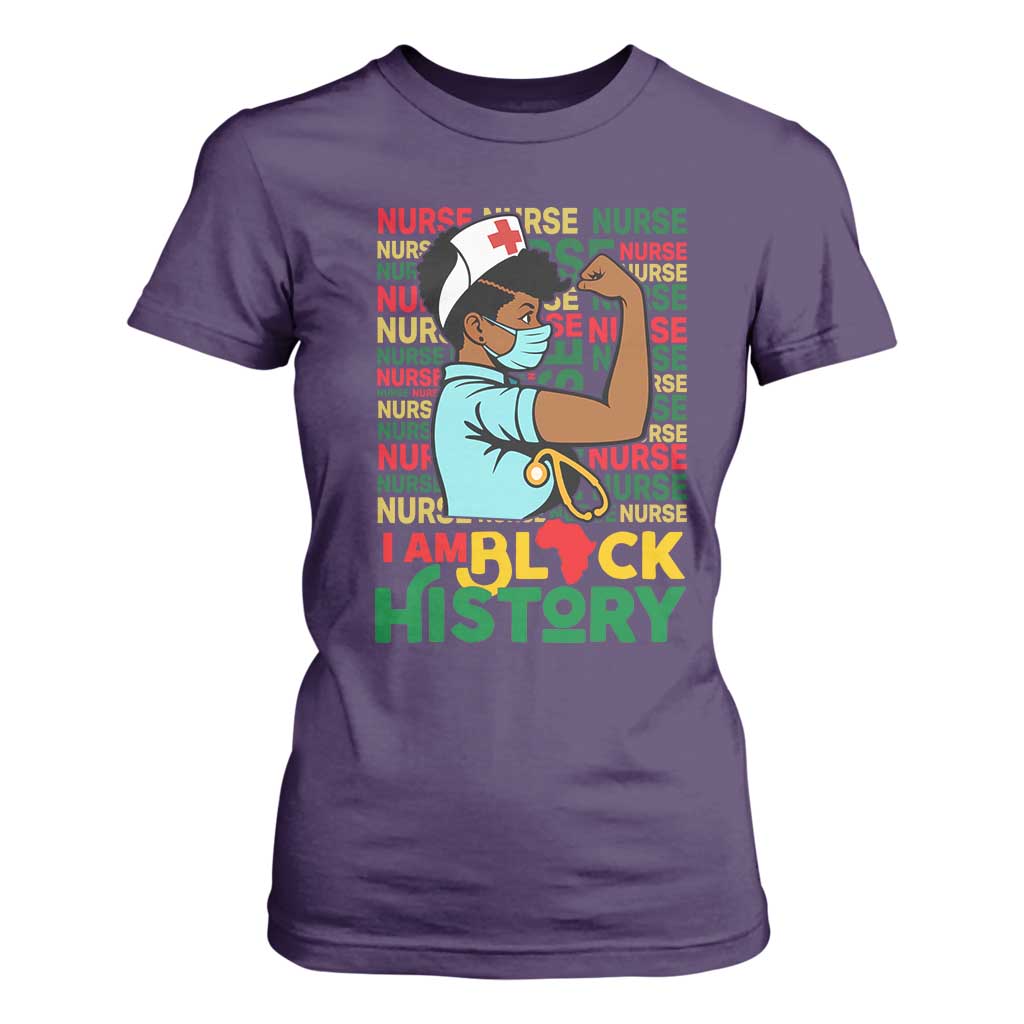 African American Nurse T Shirt For Women I Am Black History Afro Strong Feminism - African Pride