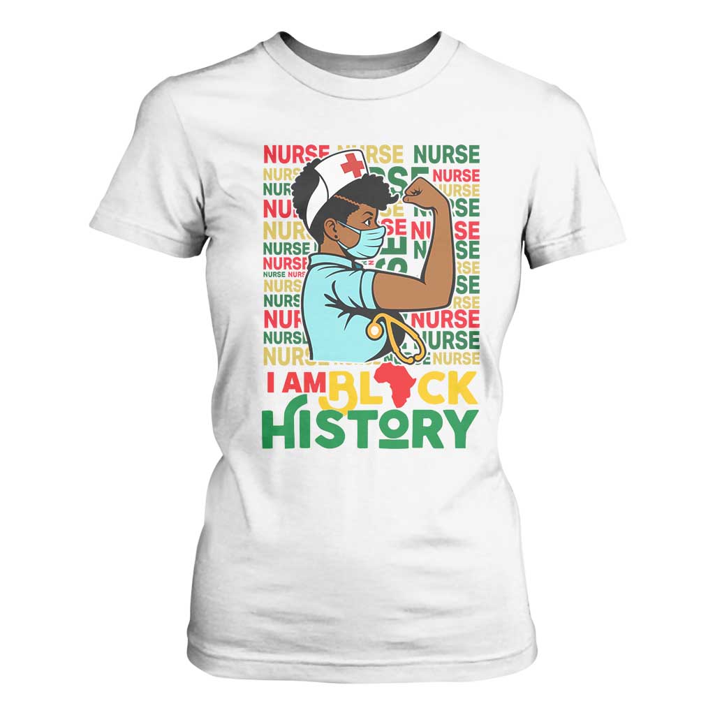 African American Nurse T Shirt For Women I Am Black History Afro Strong Feminism - African Pride