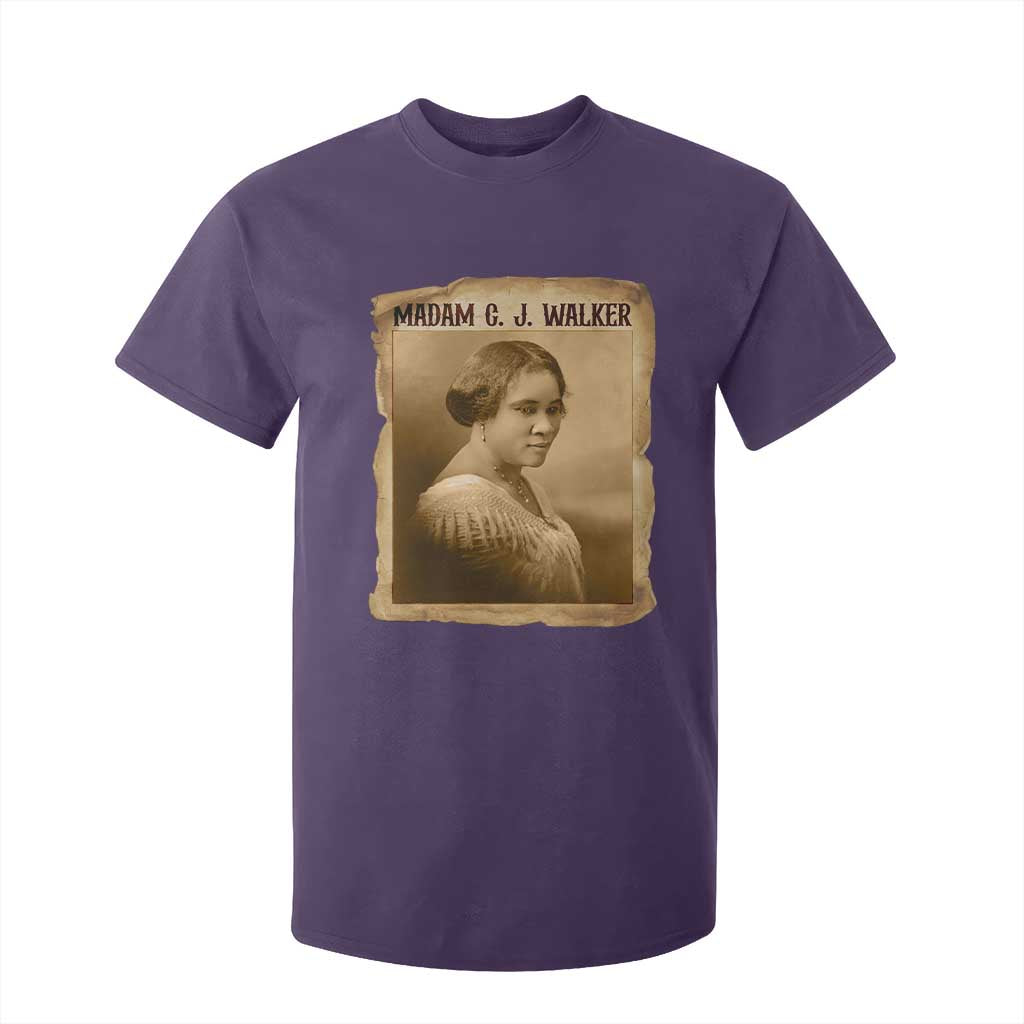 Madam CJ Walker T Shirt For Kid Female Empowerment History Gift - African Pride
