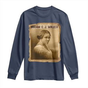 Madam CJ Walker Long Sleeve Shirt Female Empowerment History Gift - African Pride