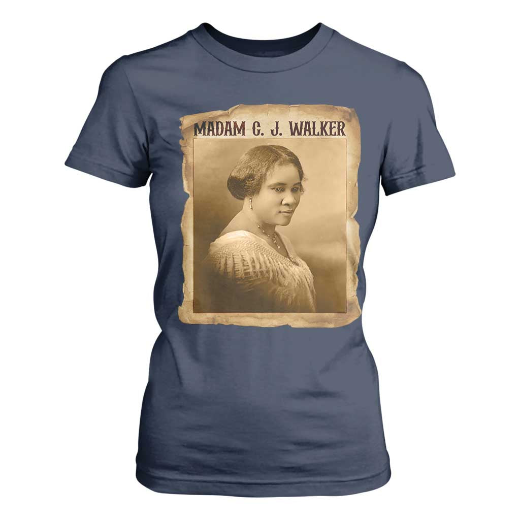 Madam CJ Walker T Shirt For Women Female Empowerment History Gift - African Pride