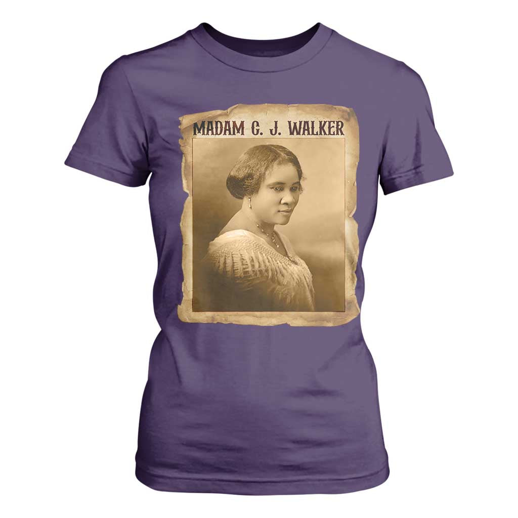 Madam CJ Walker T Shirt For Women Female Empowerment History Gift - African Pride