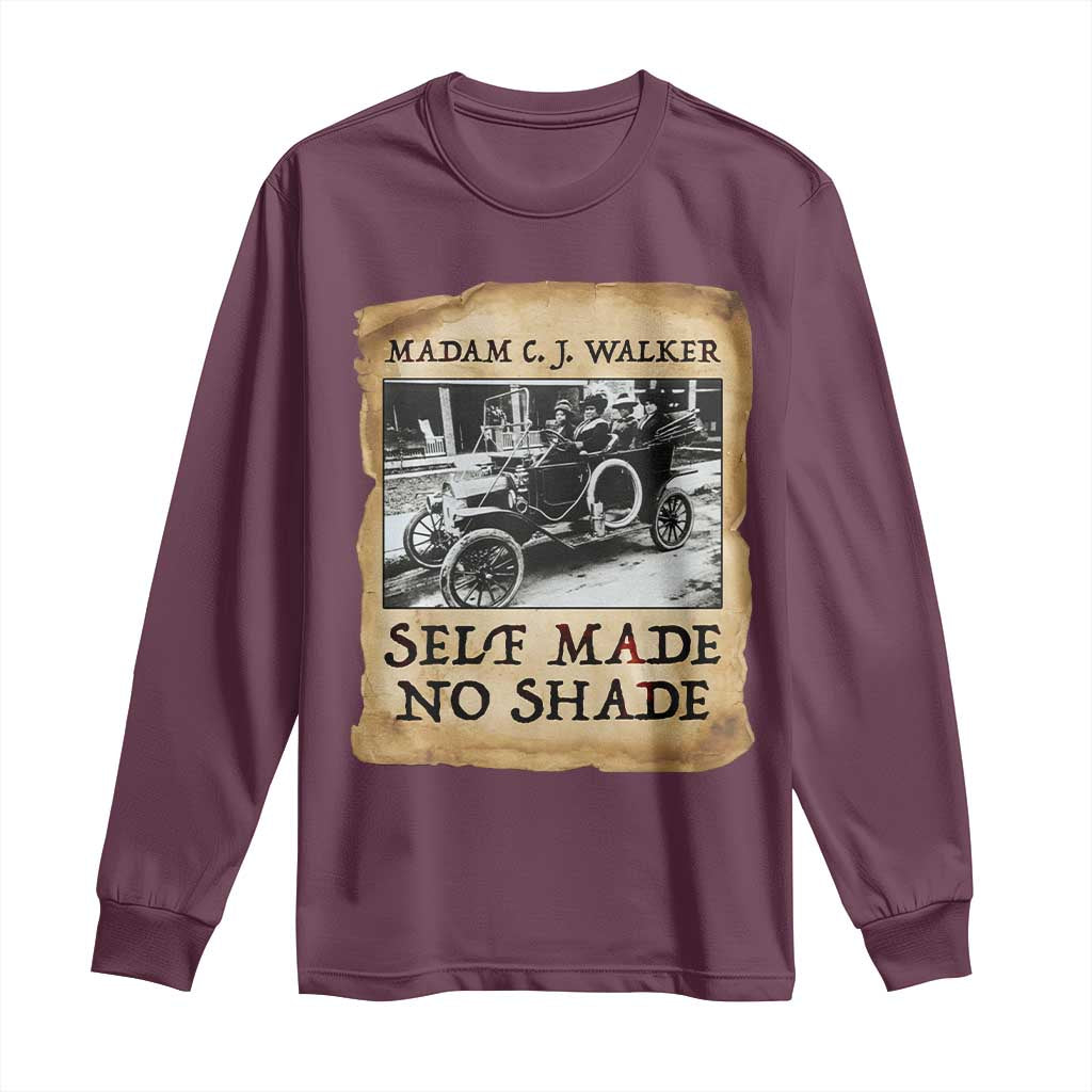 Madam CJ Walker Self Made Millionaire Long Sleeve Shirt Strong Black Woman Leader - African Pride