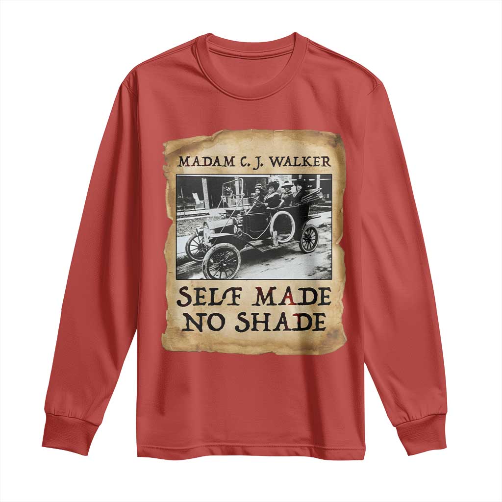Madam CJ Walker Self Made Millionaire Long Sleeve Shirt Strong Black Woman Leader - African Pride