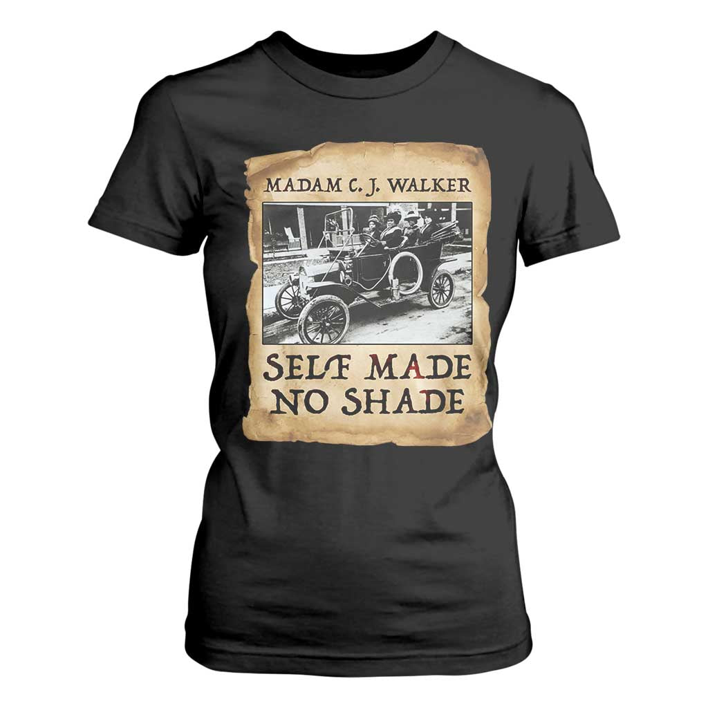 Madam CJ Walker Self Made Millionaire T Shirt For Women Strong Black Woman Leader - African Pride
