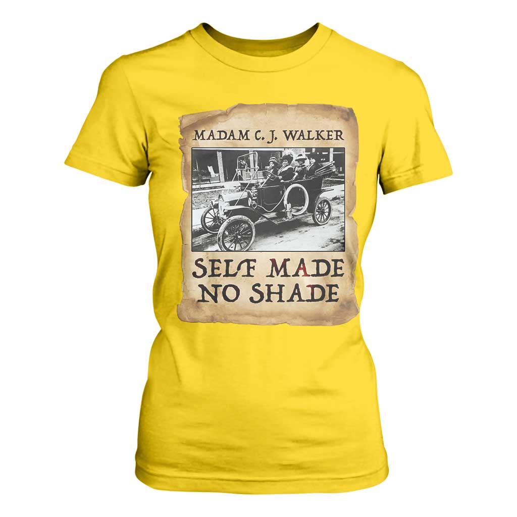 Madam CJ Walker Self Made Millionaire T Shirt For Women Strong Black Woman Leader - African Pride