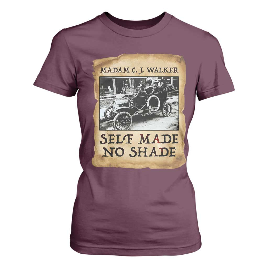 Madam CJ Walker Self Made Millionaire T Shirt For Women Strong Black Woman Leader - African Pride
