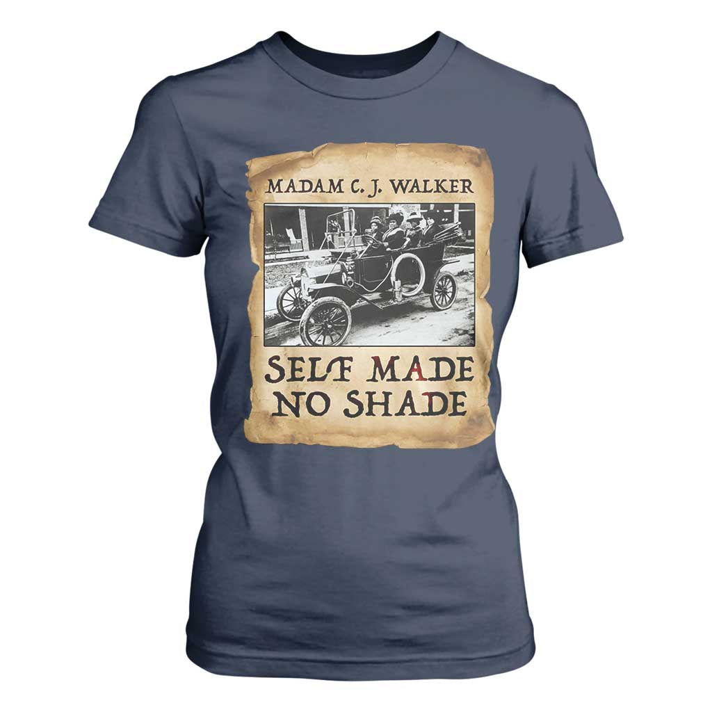 Madam CJ Walker Self Made Millionaire T Shirt For Women Strong Black Woman Leader - African Pride