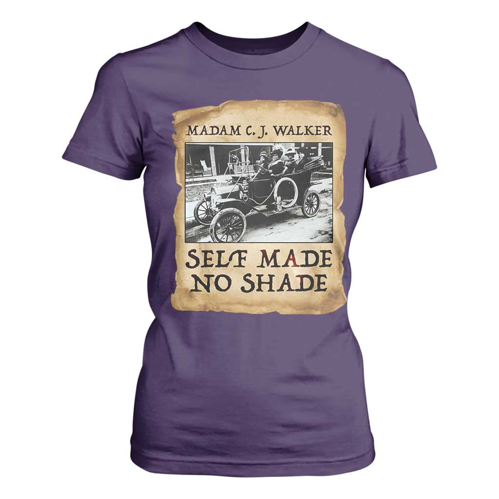 Madam CJ Walker Self Made Millionaire T Shirt For Women Strong Black Woman Leader - African Pride