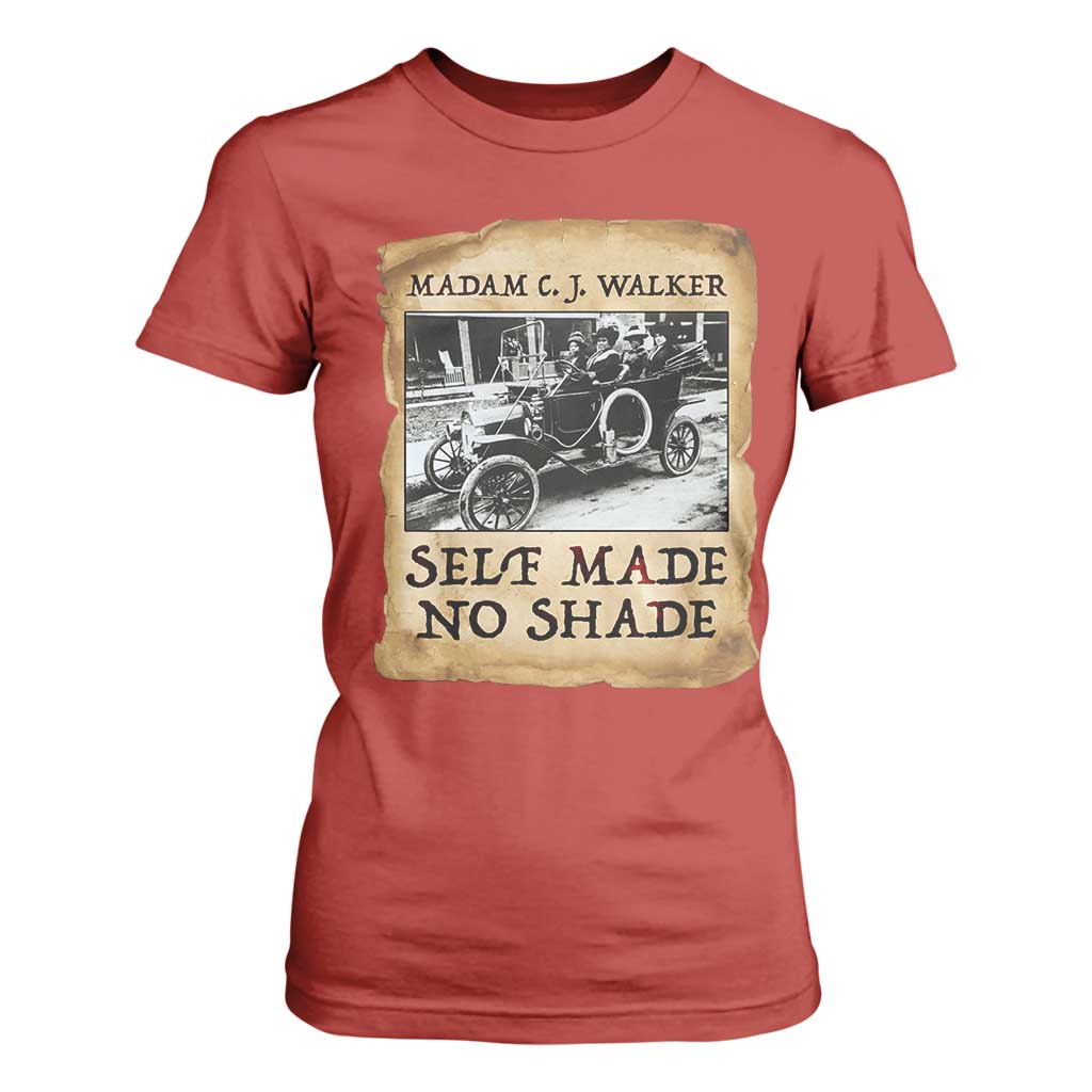 Madam CJ Walker Self Made Millionaire T Shirt For Women Strong Black Woman Leader - African Pride