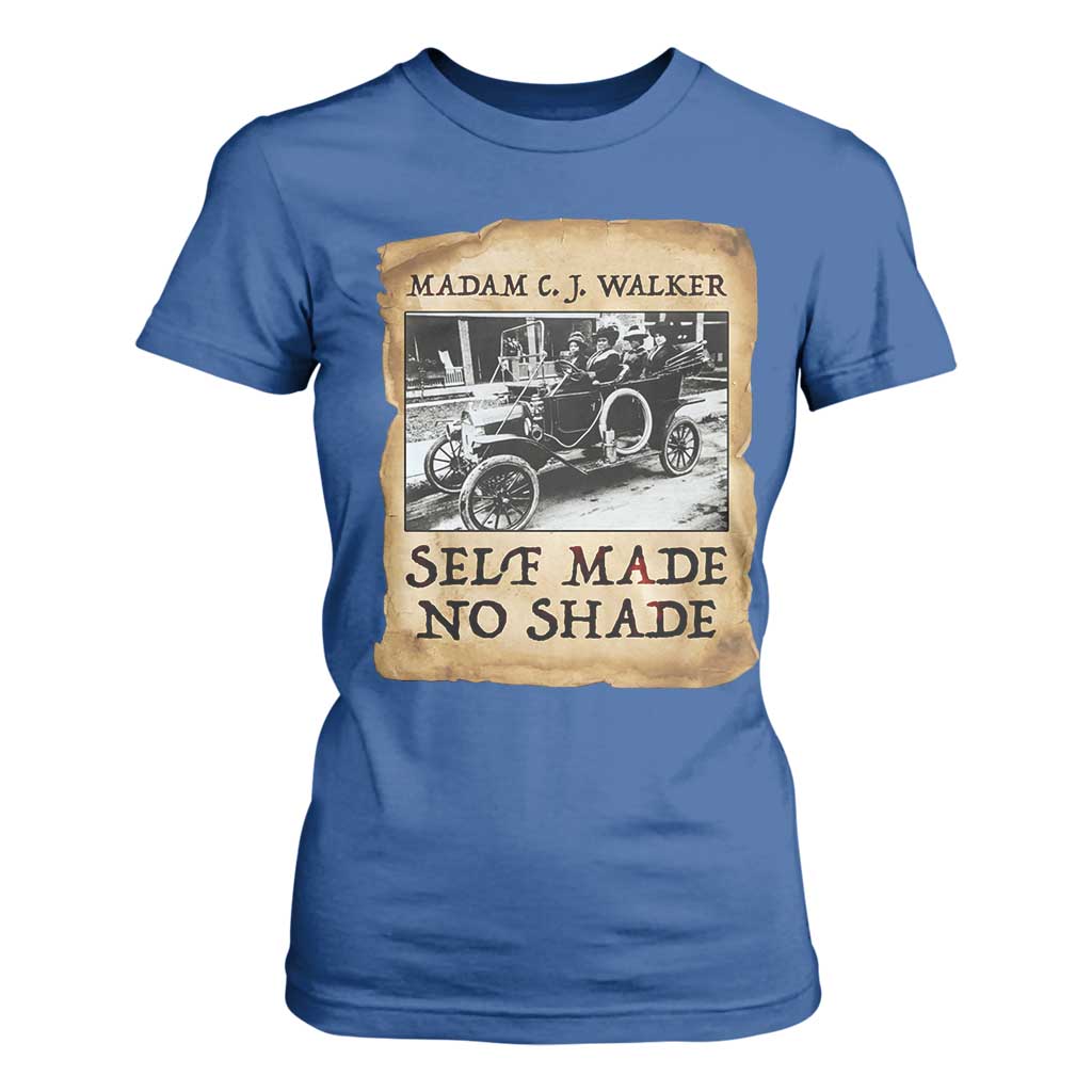 Madam CJ Walker Self Made Millionaire T Shirt For Women Strong Black Woman Leader - African Pride