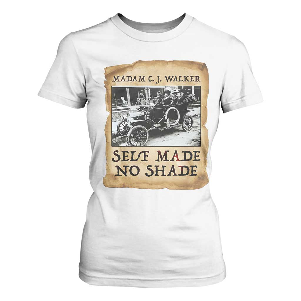 Madam CJ Walker Self Made Millionaire T Shirt For Women Strong Black Woman Leader - African Pride