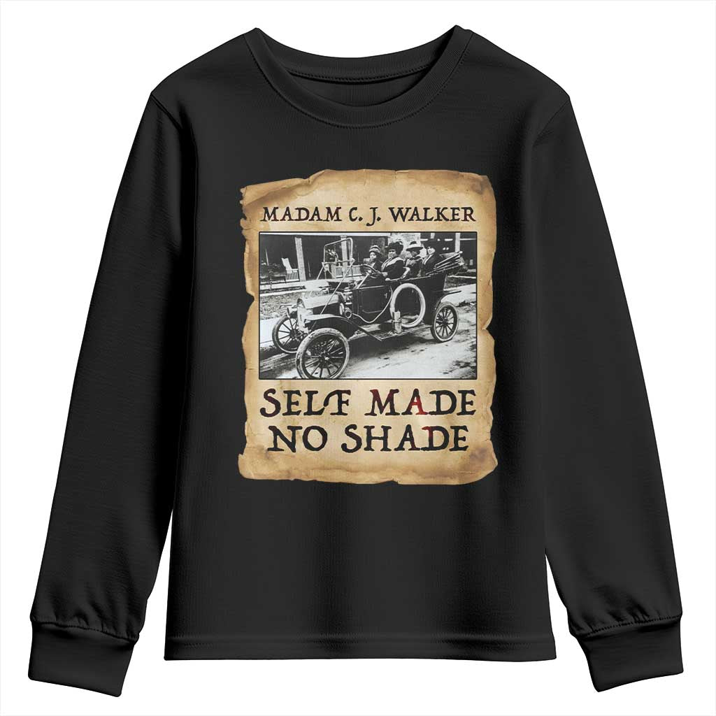 Madam CJ Walker Self Made Millionaire Youth Sweatshirt Strong Black Woman Leader - African Pride