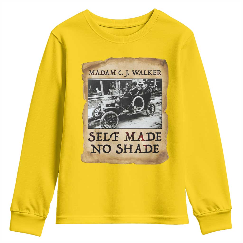 Madam CJ Walker Self Made Millionaire Youth Sweatshirt Strong Black Woman Leader - African Pride