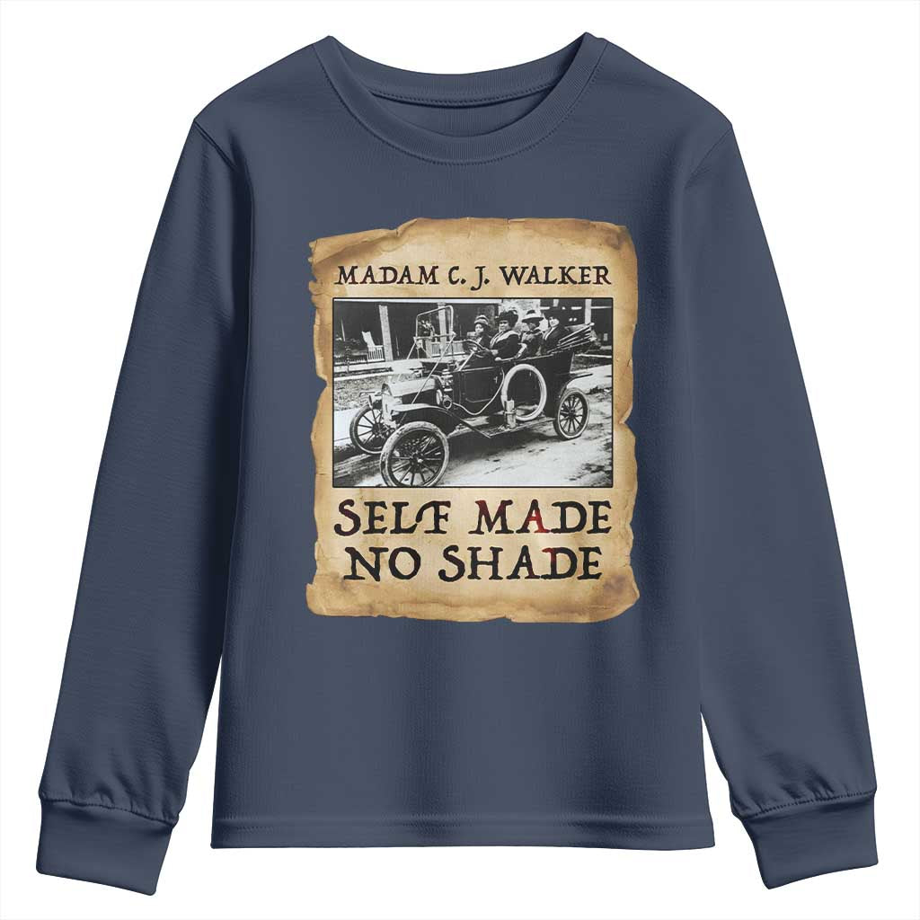 Madam CJ Walker Self Made Millionaire Youth Sweatshirt Strong Black Woman Leader - African Pride